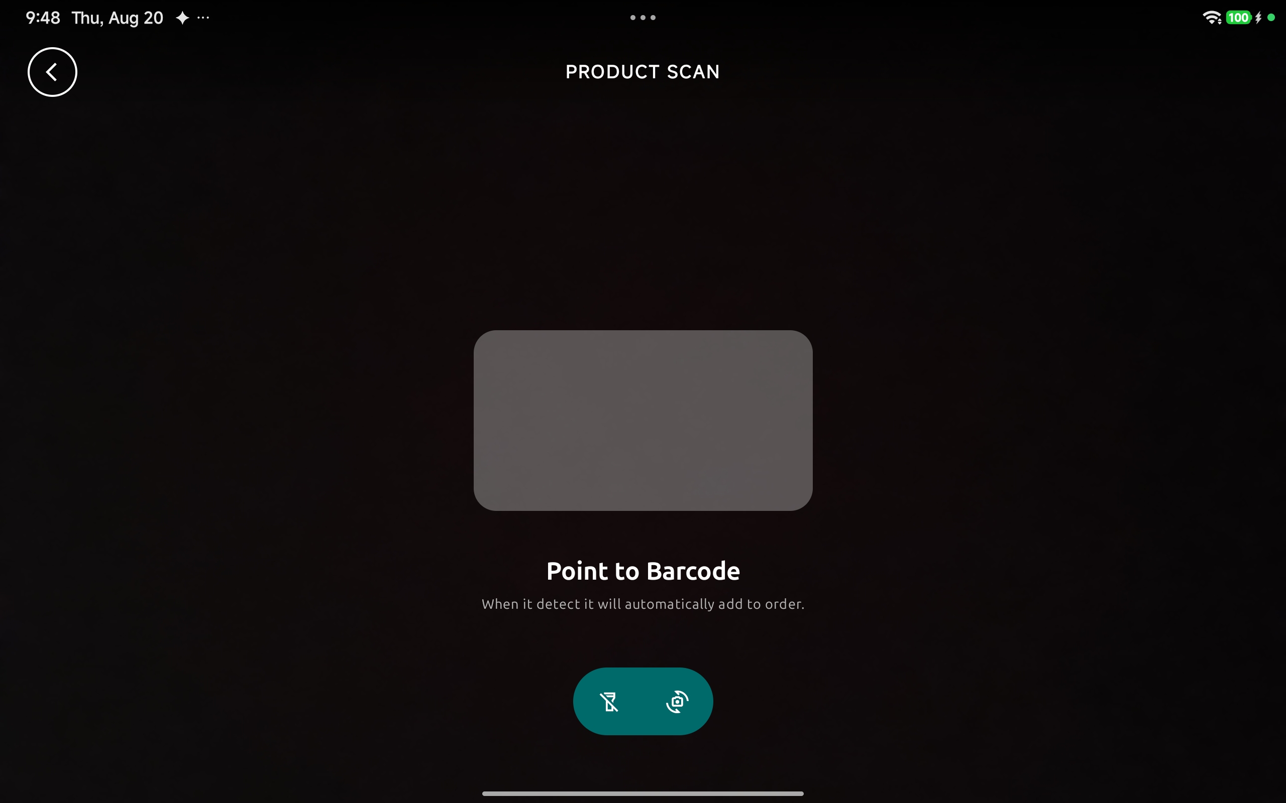Scan barcode produk untuk menambah ke nota